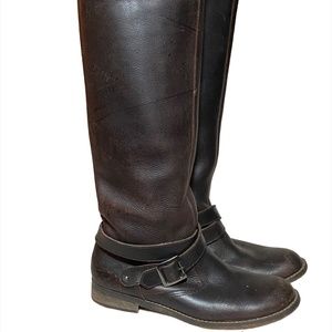 ALDO Chestnut Brown Leather Riding Boots 9.5